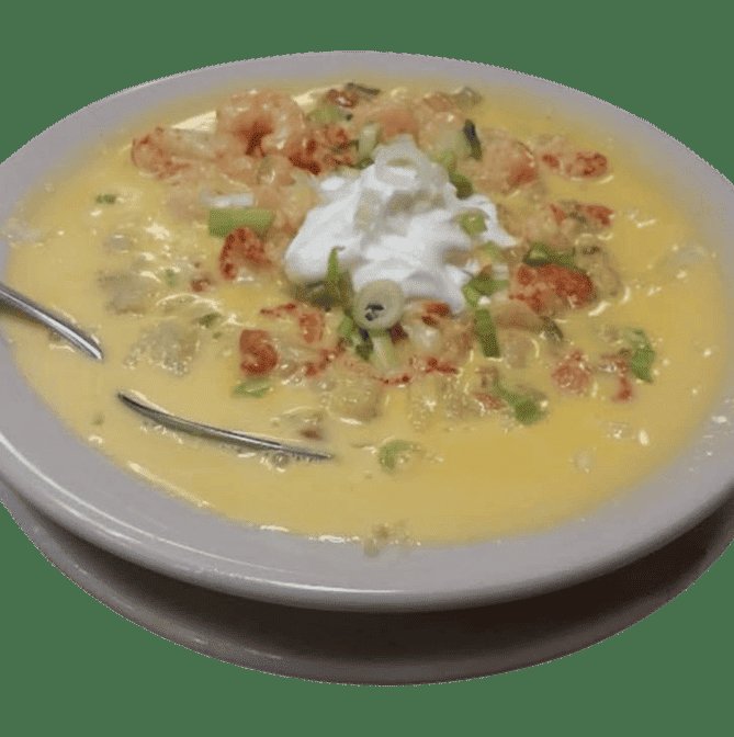 Crawfish and shells on a simple plate.