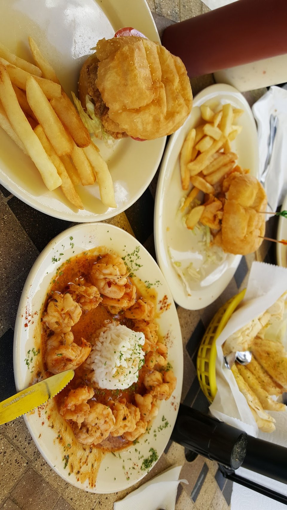 Seafood Stuffed Pistolette Trio